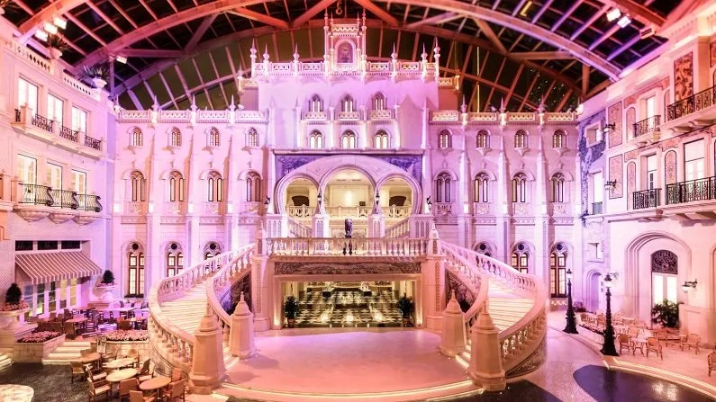 澳门赌场内部豪华装潢全景